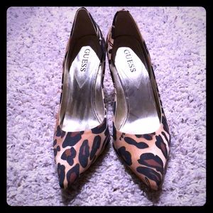 Leopard-print Guess heels